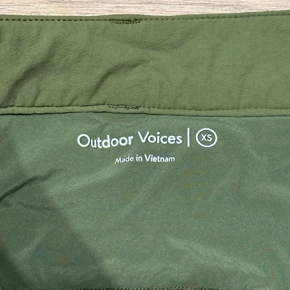 Outdoor Voices Rec Trek Zip Off Pants in Green Size XS - Picture 6 of 14